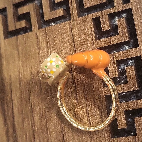 Croissant and Coffee Adjustable Ring - Picture 4 of 5